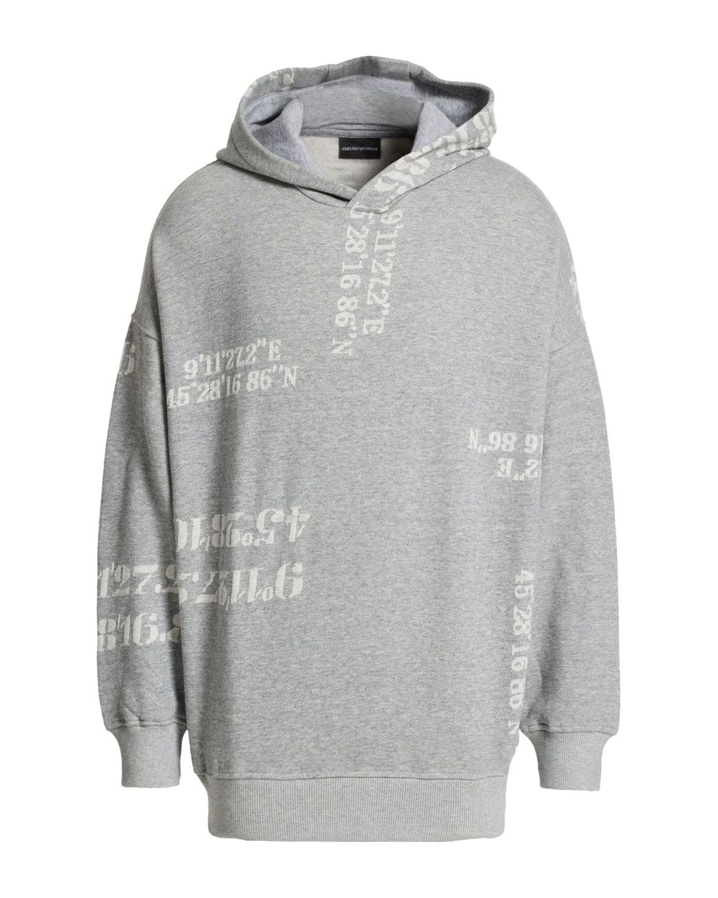 Emporio Armani Gray Light Sweatshirt Cotton, Elastane for men