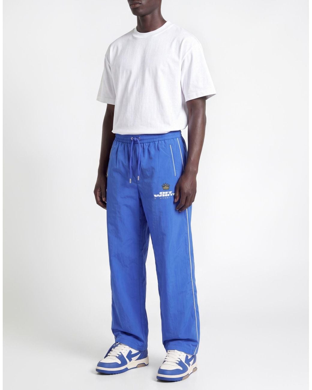 Off-White c/o Virgil Abloh Blue Pants Polyamide for men