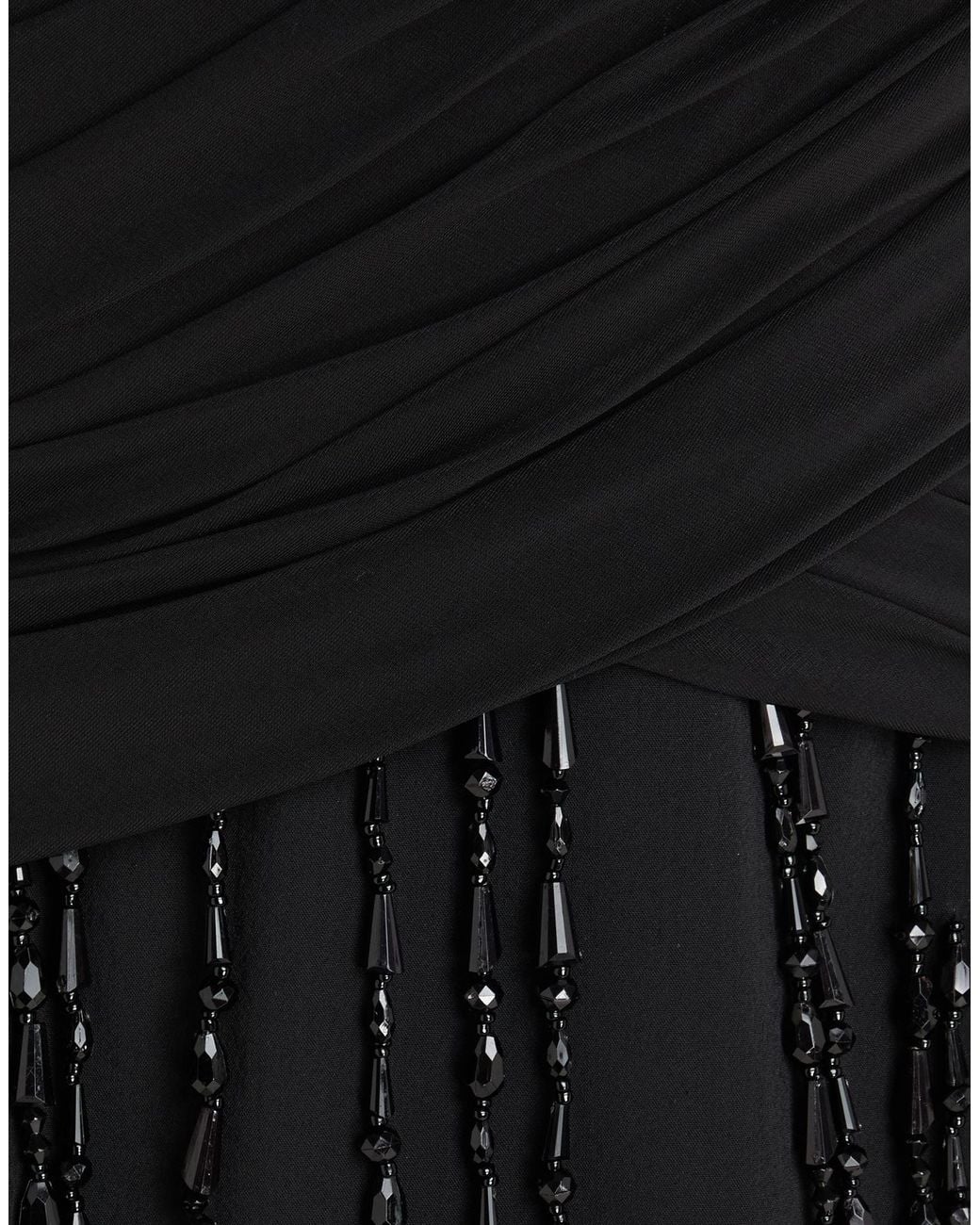 Alberta Ferretti Black Mini Dress Virgin Wool, Polyamide, Elastane, Viscose