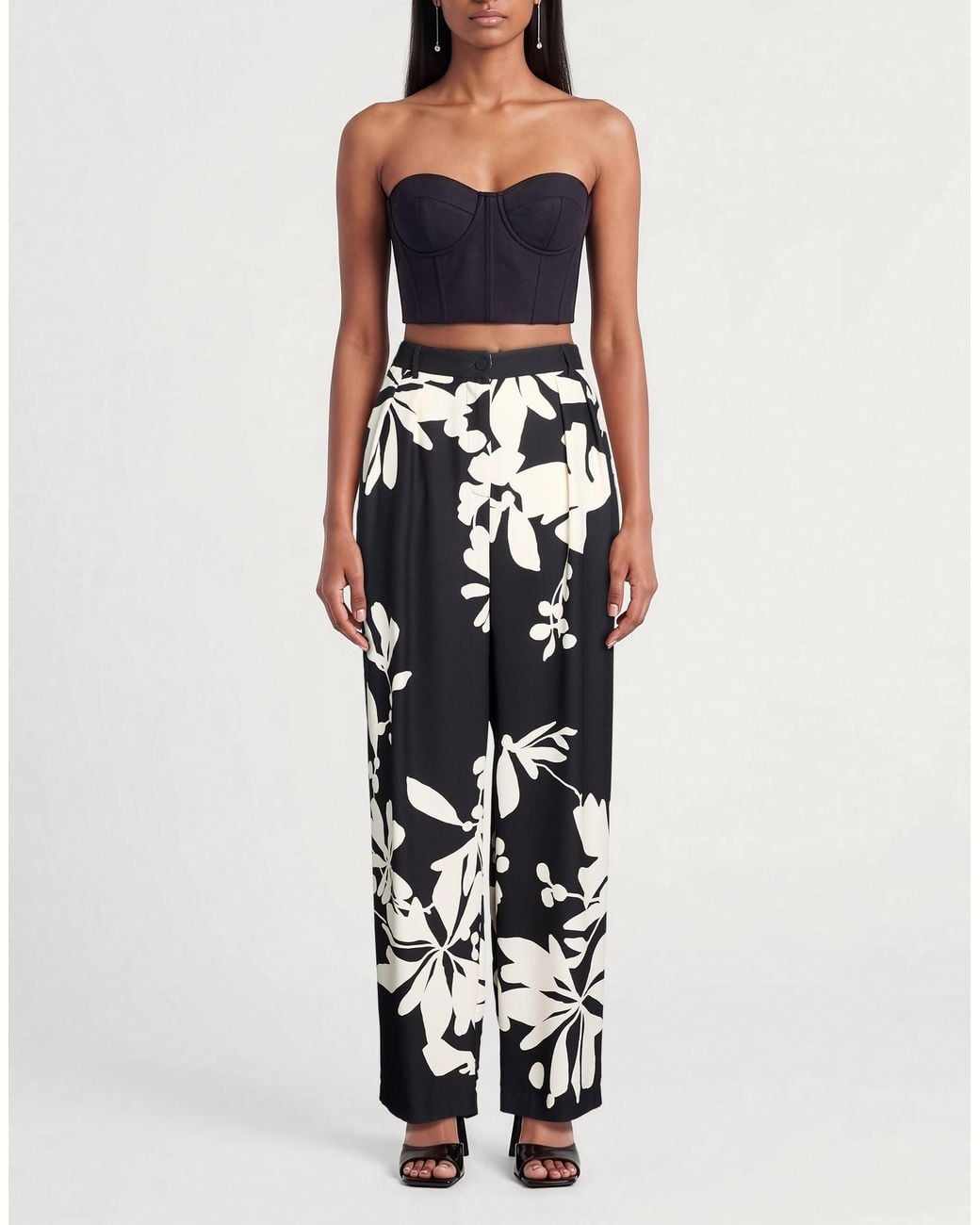 Suoli White Pants Polyester