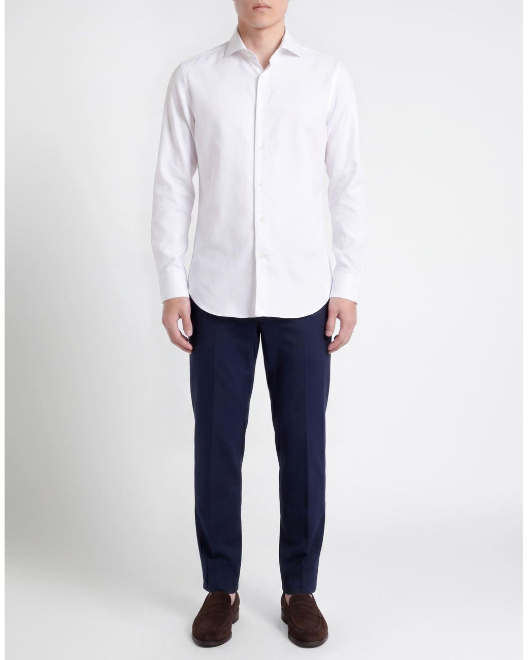 Ghirardelli White Shirt Cotton for men