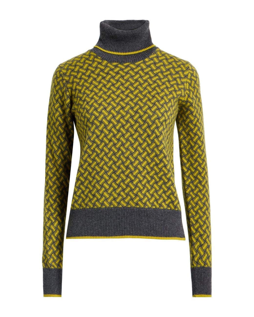 Drumohr Green Lead Turtleneck Cashmere