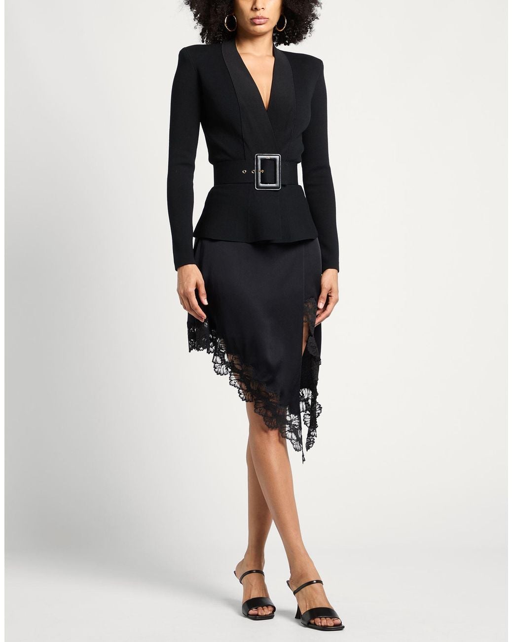 Elisabetta Franchi Black Jacket Viscose, Polyester, Polyamide