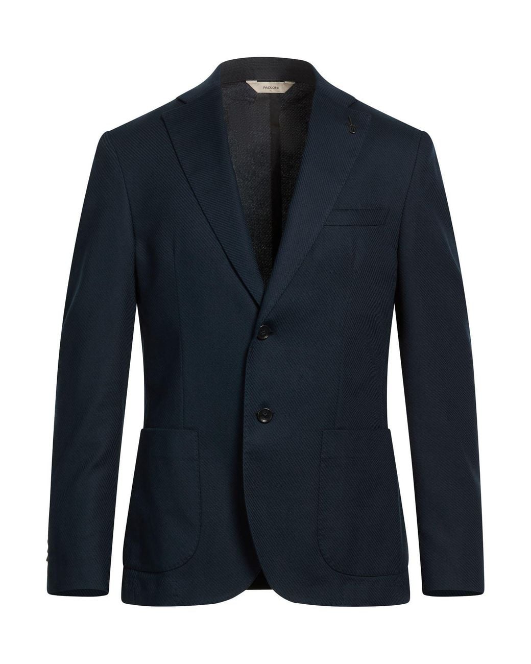 Paoloni Blue Midnight Blazer Cotton, Elastane for men