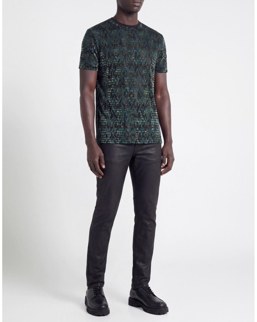 Takeshy Kurosawa Green T-Shirt Polyester, Polyamide, Elastane for men