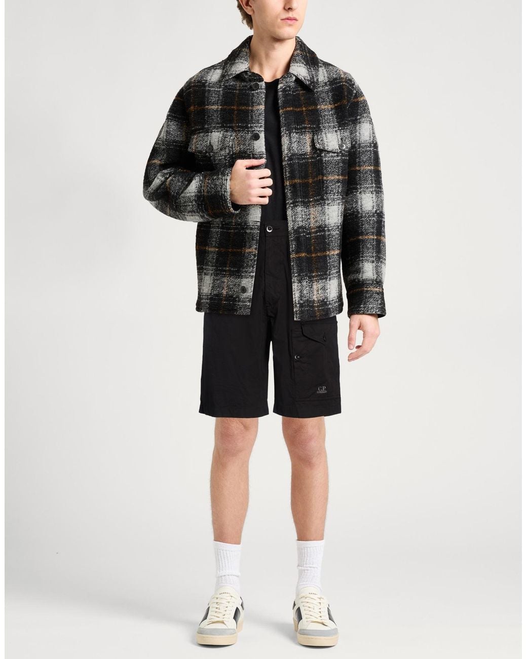 C P Company Black Shorts & Bermuda Shorts Cotton for men