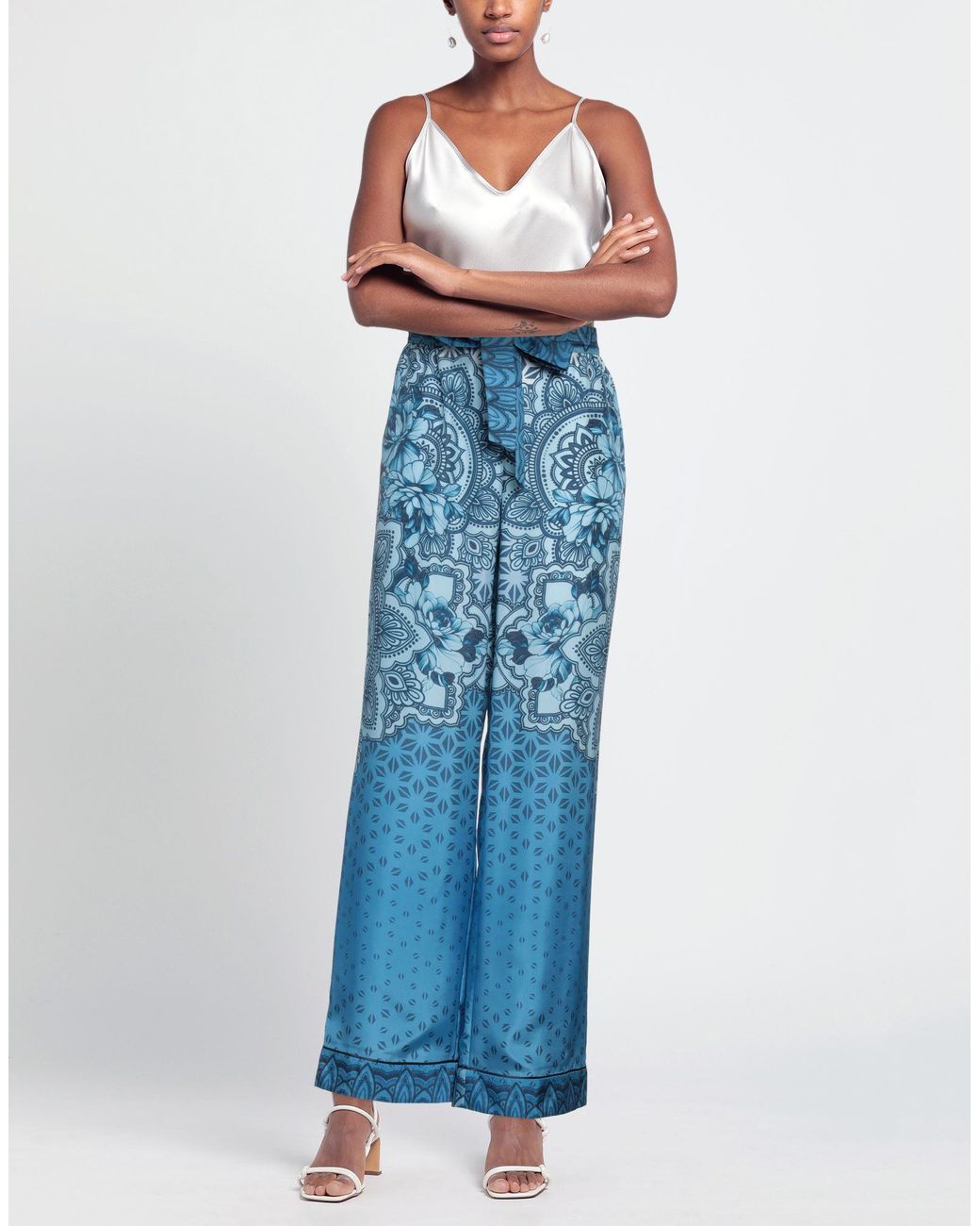Alberta Ferretti Blue Pants