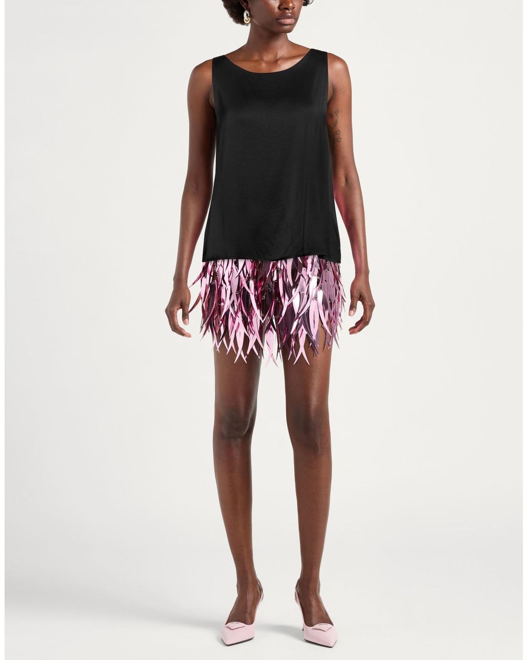 Manila Grace Black Top Viscose, Elastane