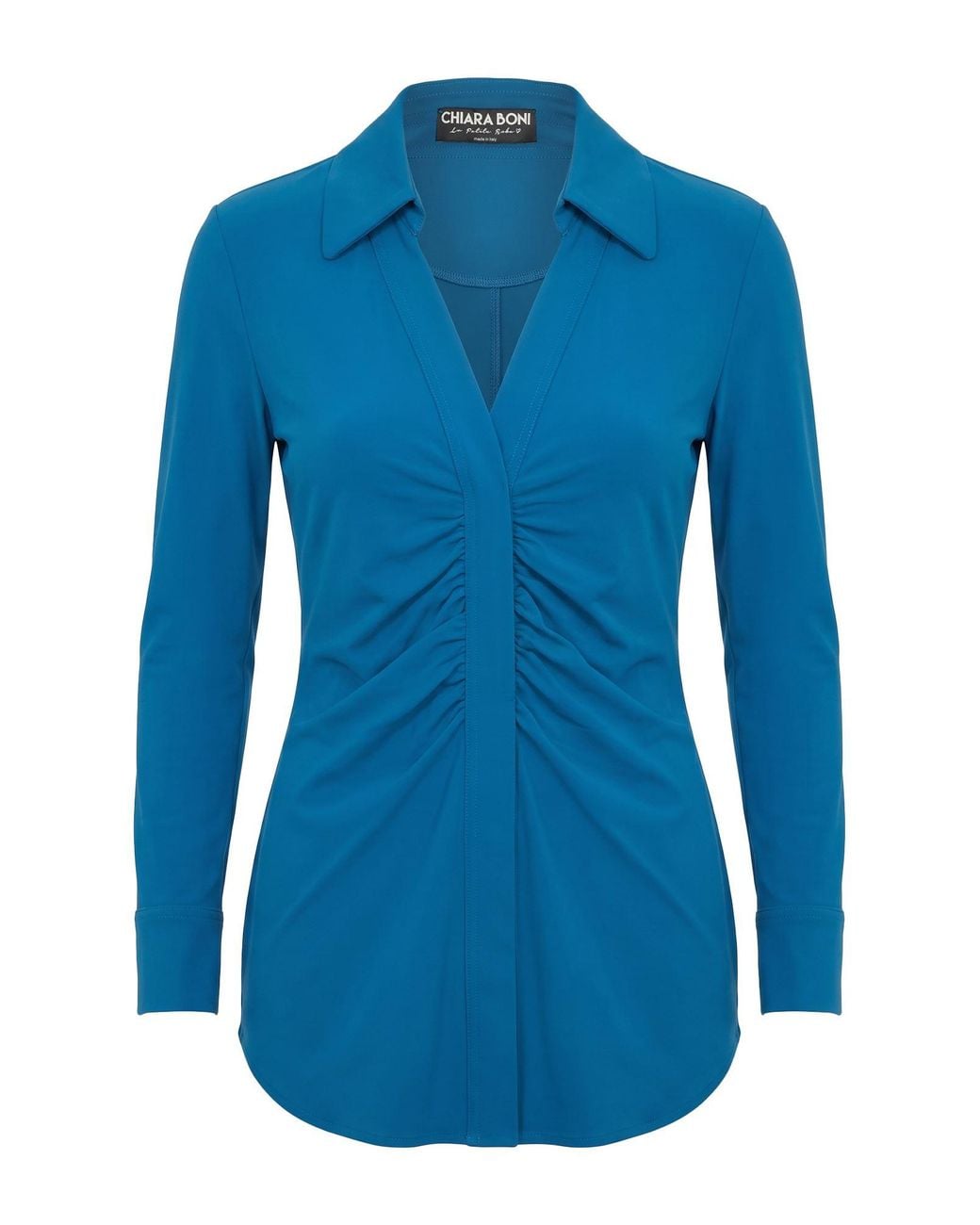 La Petite Robe Di Chiara Boni Blue Top Polyamide, Elastane