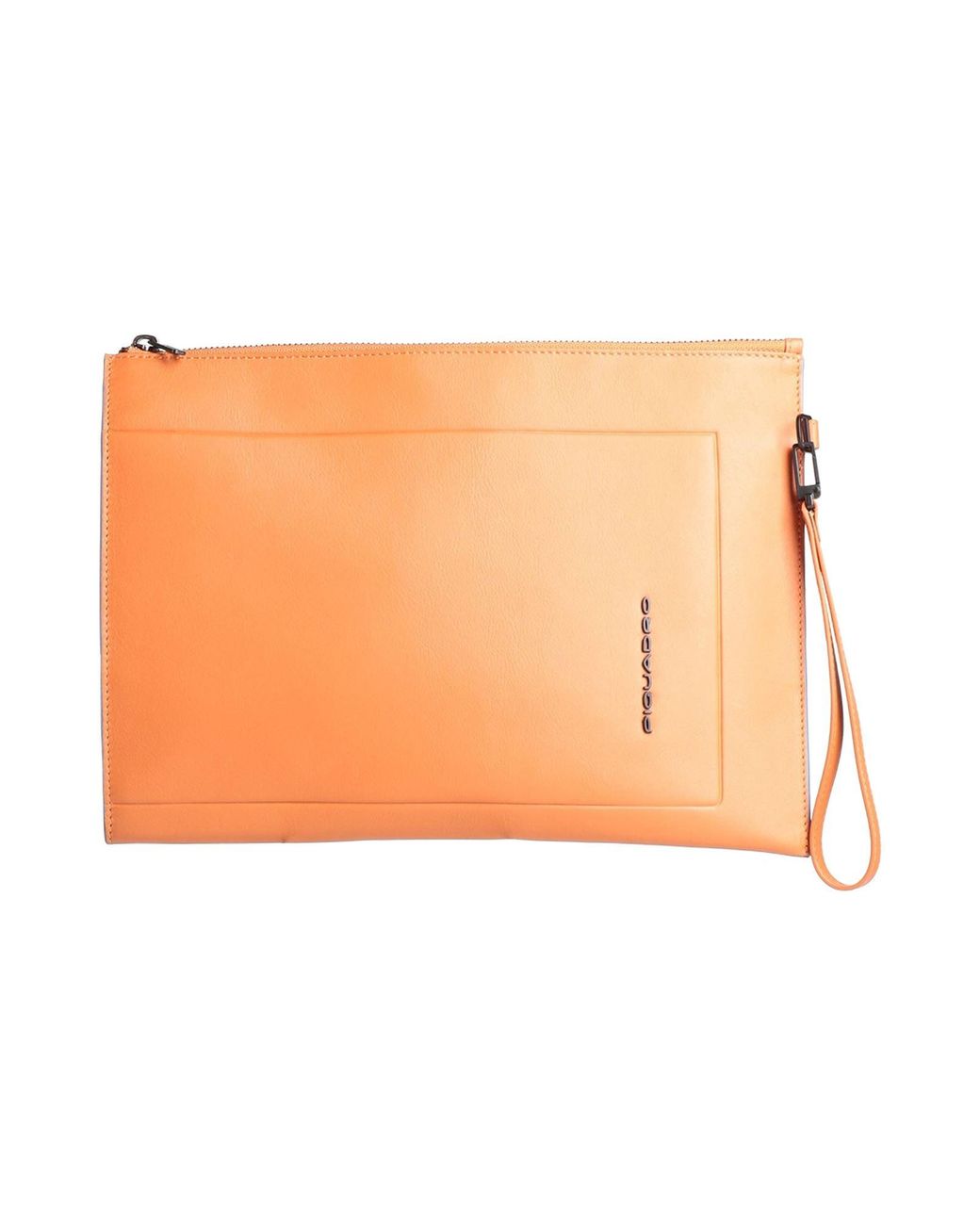 Piquadro Orange Clutch Leather for men