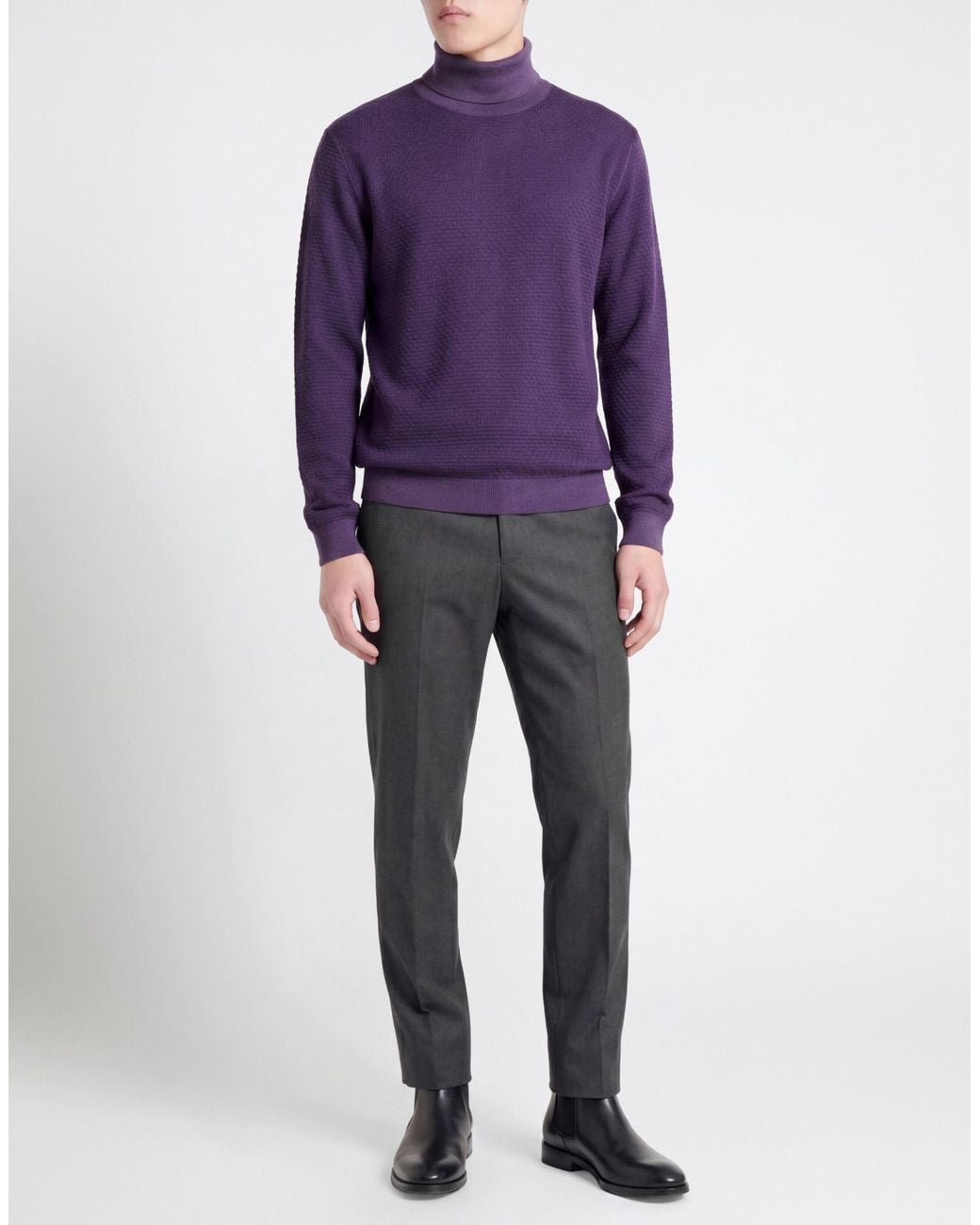 Jeordie's Purple Turtleneck for men
