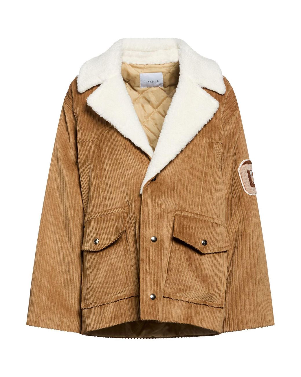 Gaelle Paris Brown Sand Jacket Polyester, Polyamide, Elastane