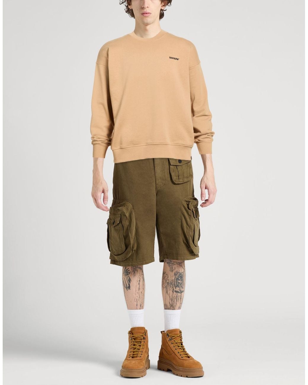 Barrow Natural Camel Sweatshirt Cotton for men