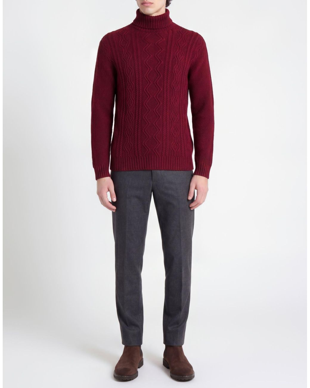 M.Q.J. Red Turtleneck Polyamide, Wool, Viscose, Cashmere for men
