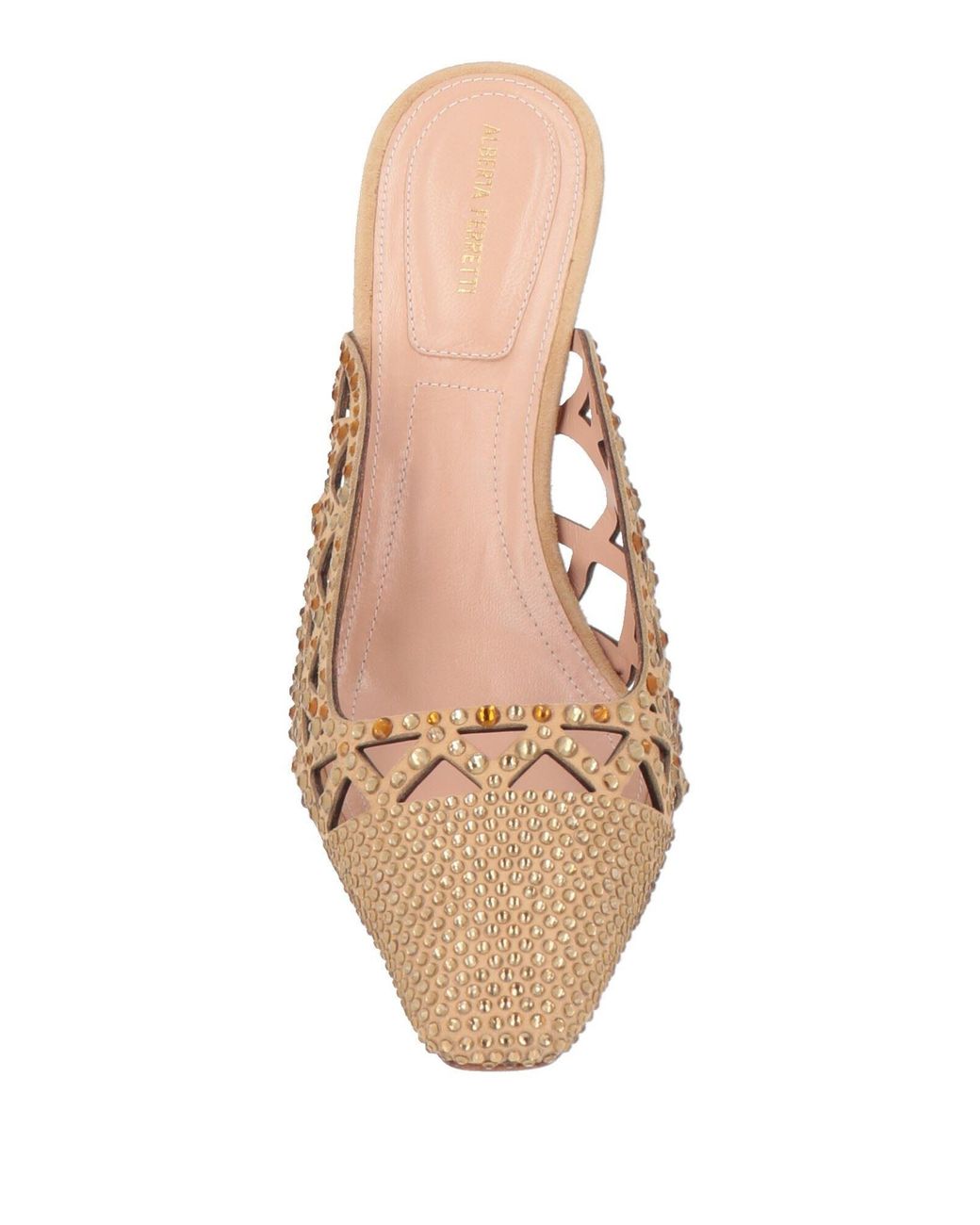 Alberta Ferretti Natural Mules & Clogs