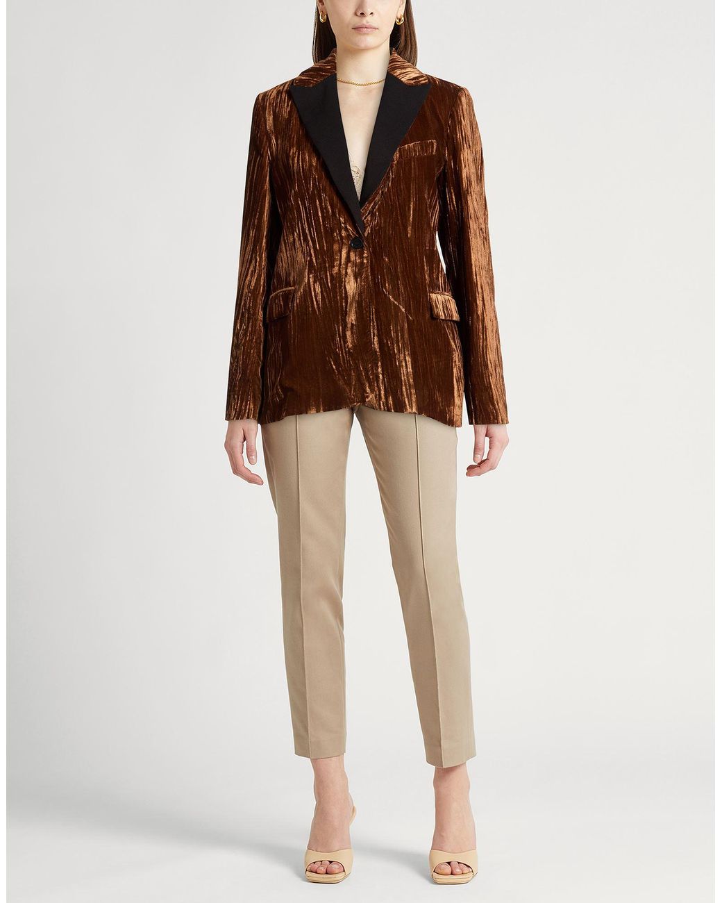Liu Jo Brown Blazer Polyester