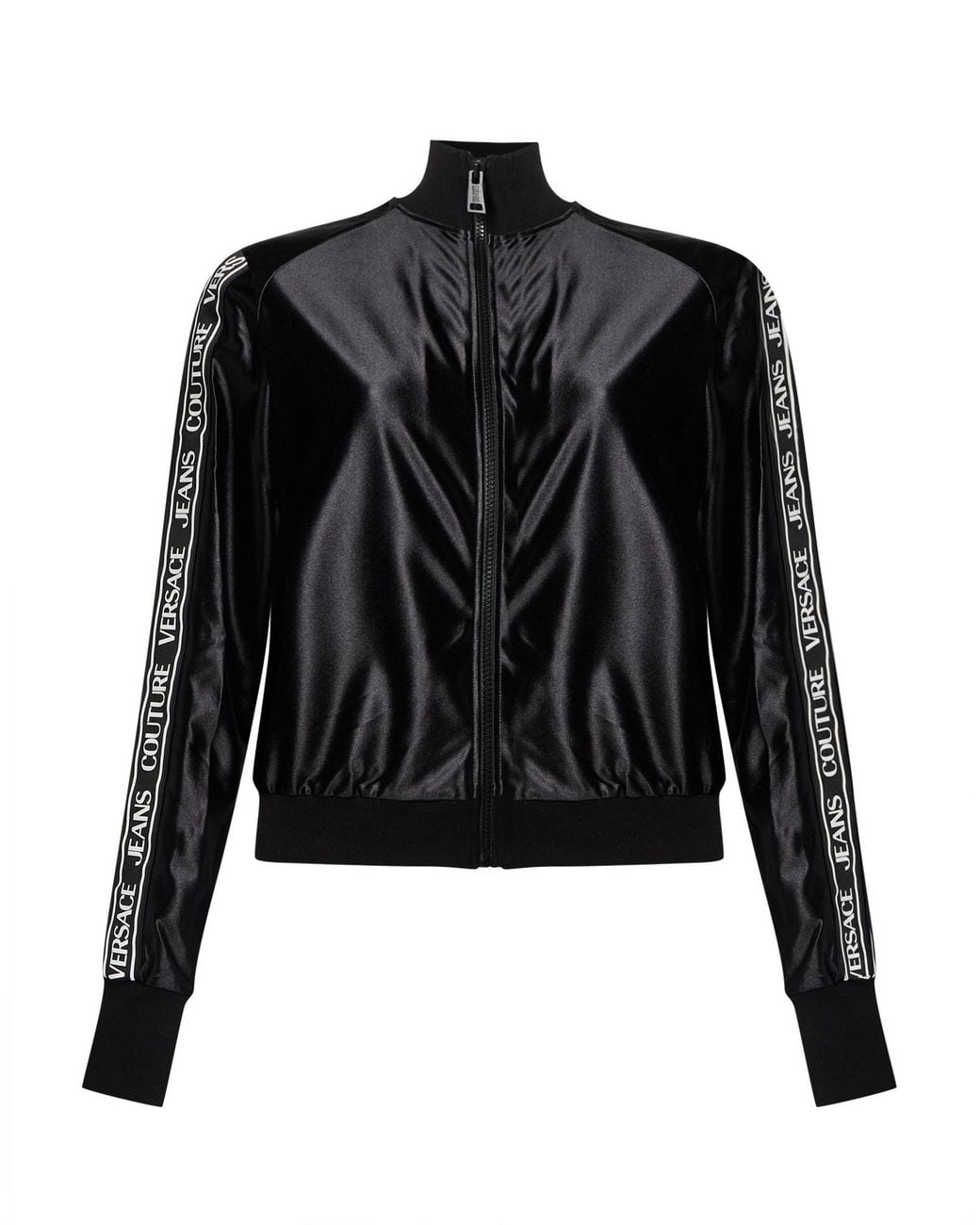 Versace Jeans Couture Black Sweatshirt Polyester, Elastane