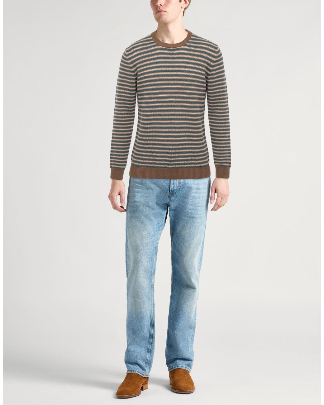 Moorer Gray Light Sweater Cotton for men