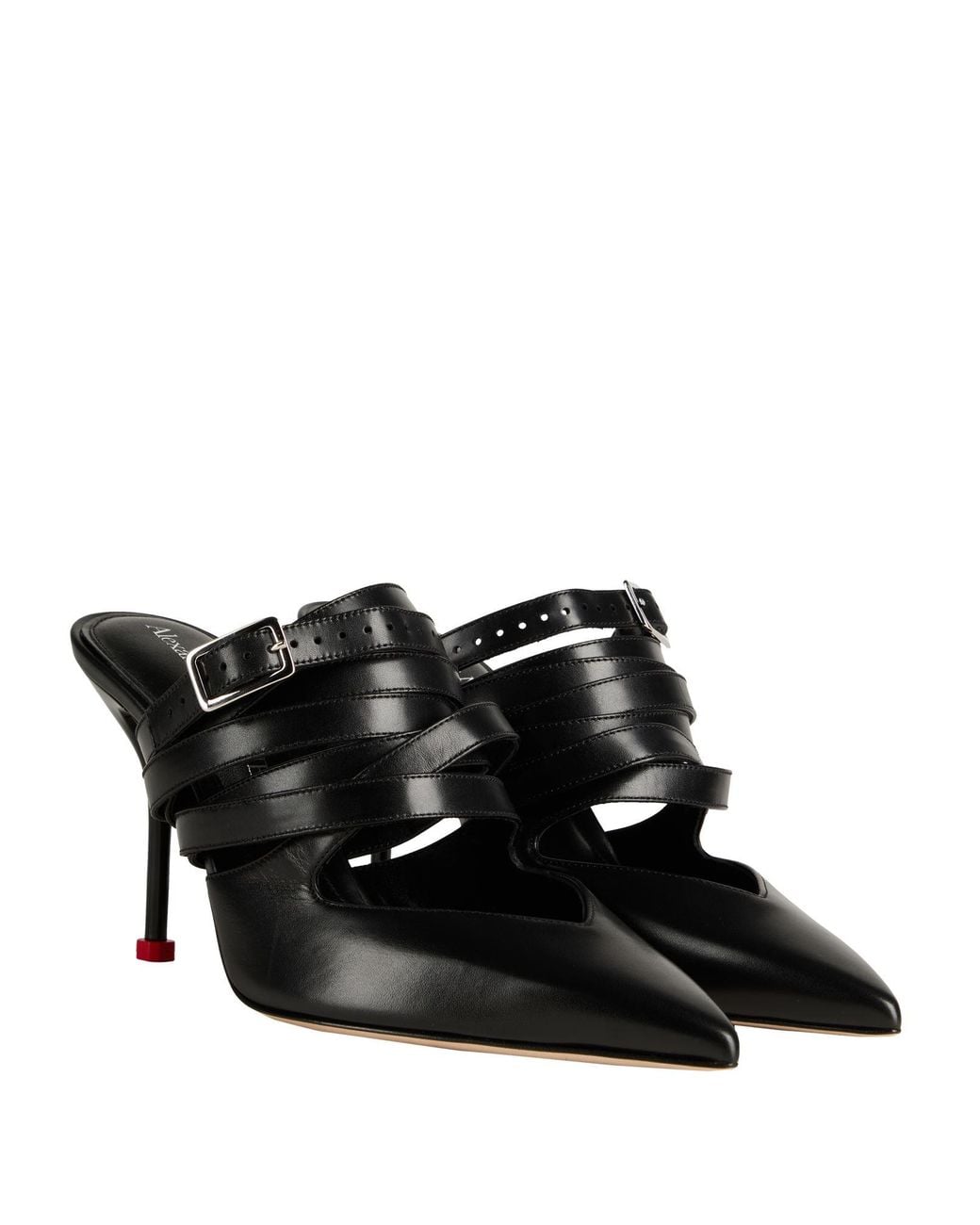 McQueen Black Mules & Clogs