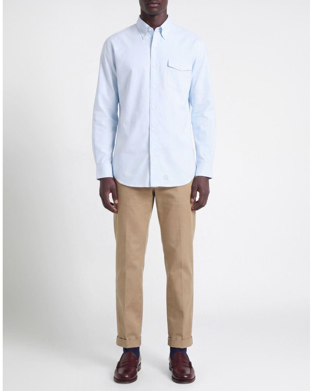 J.Press Blue Shirt Cotton for men