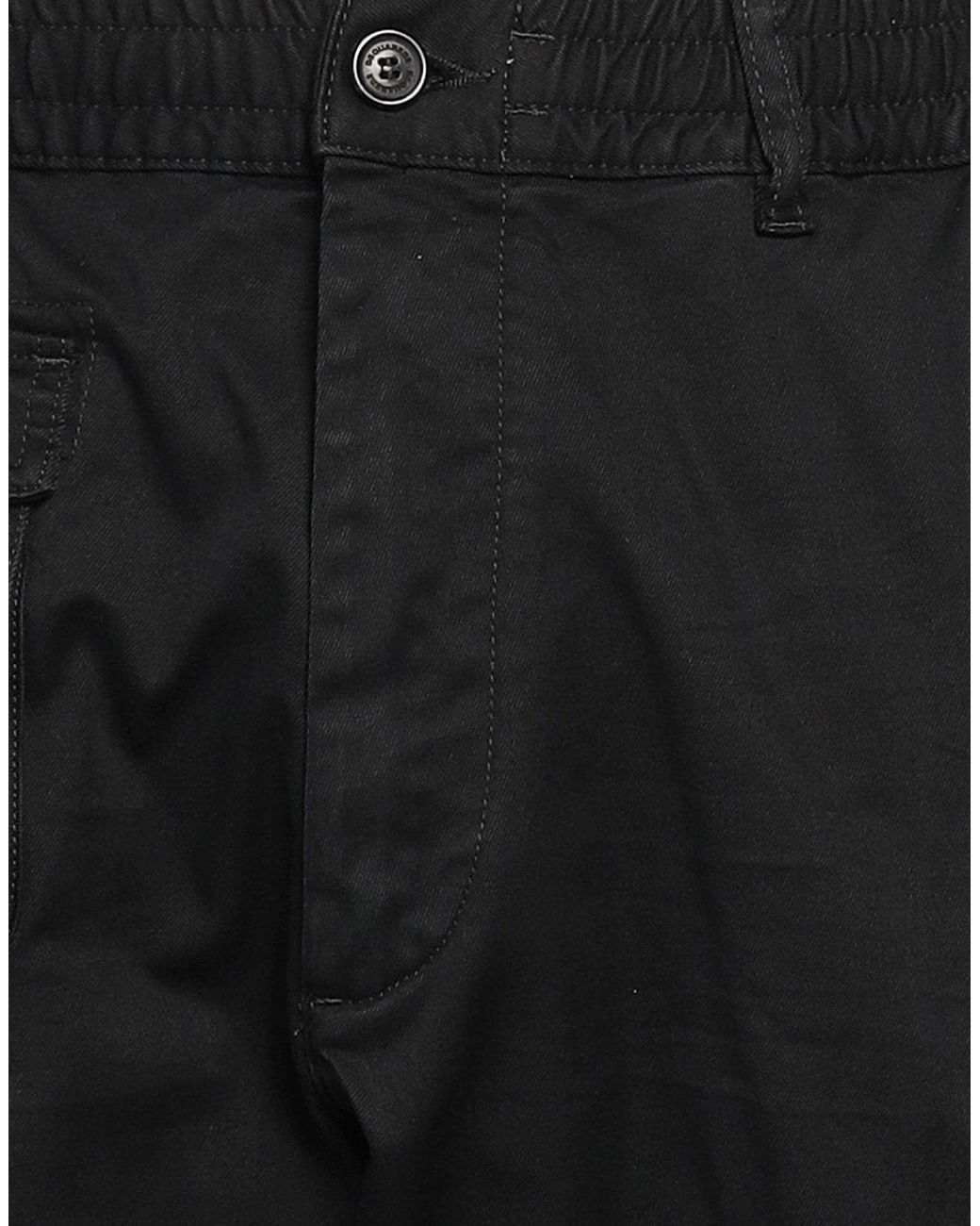 DSquared² Black Pants Cotton, Elastane for men