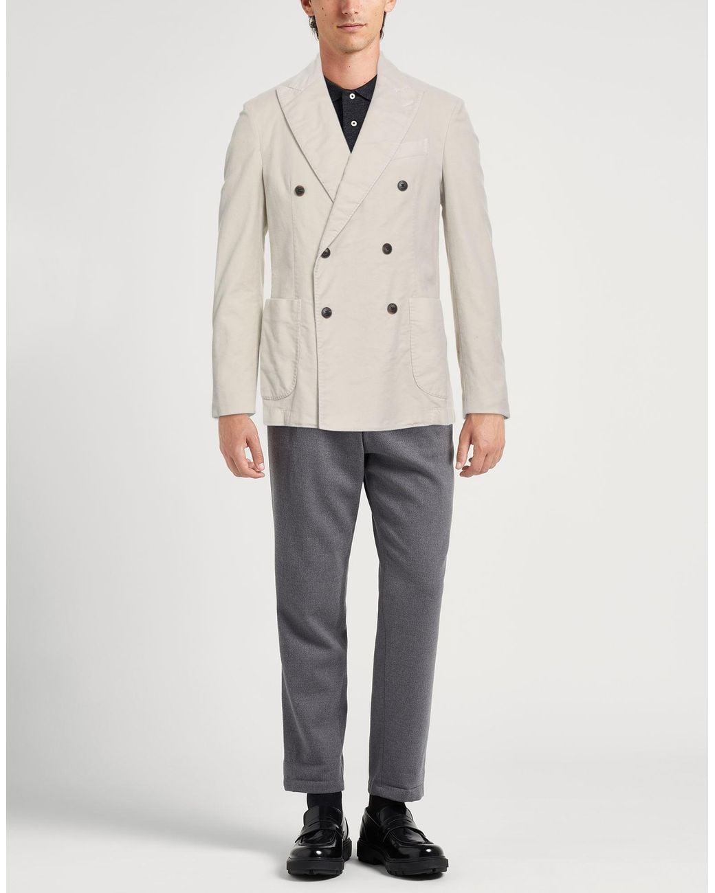 Drumohr Natural Blazer Cotton, Elastane for men