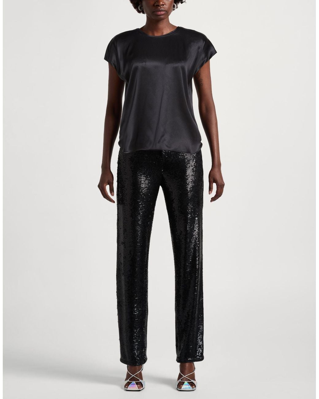 Pinko Black Top Silk, Elastane