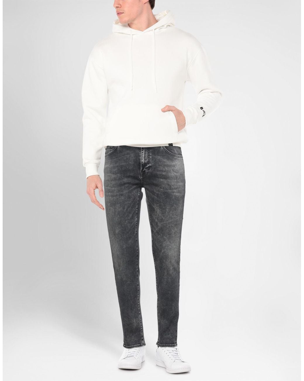 Grifoni Gray Denim Trousers for men