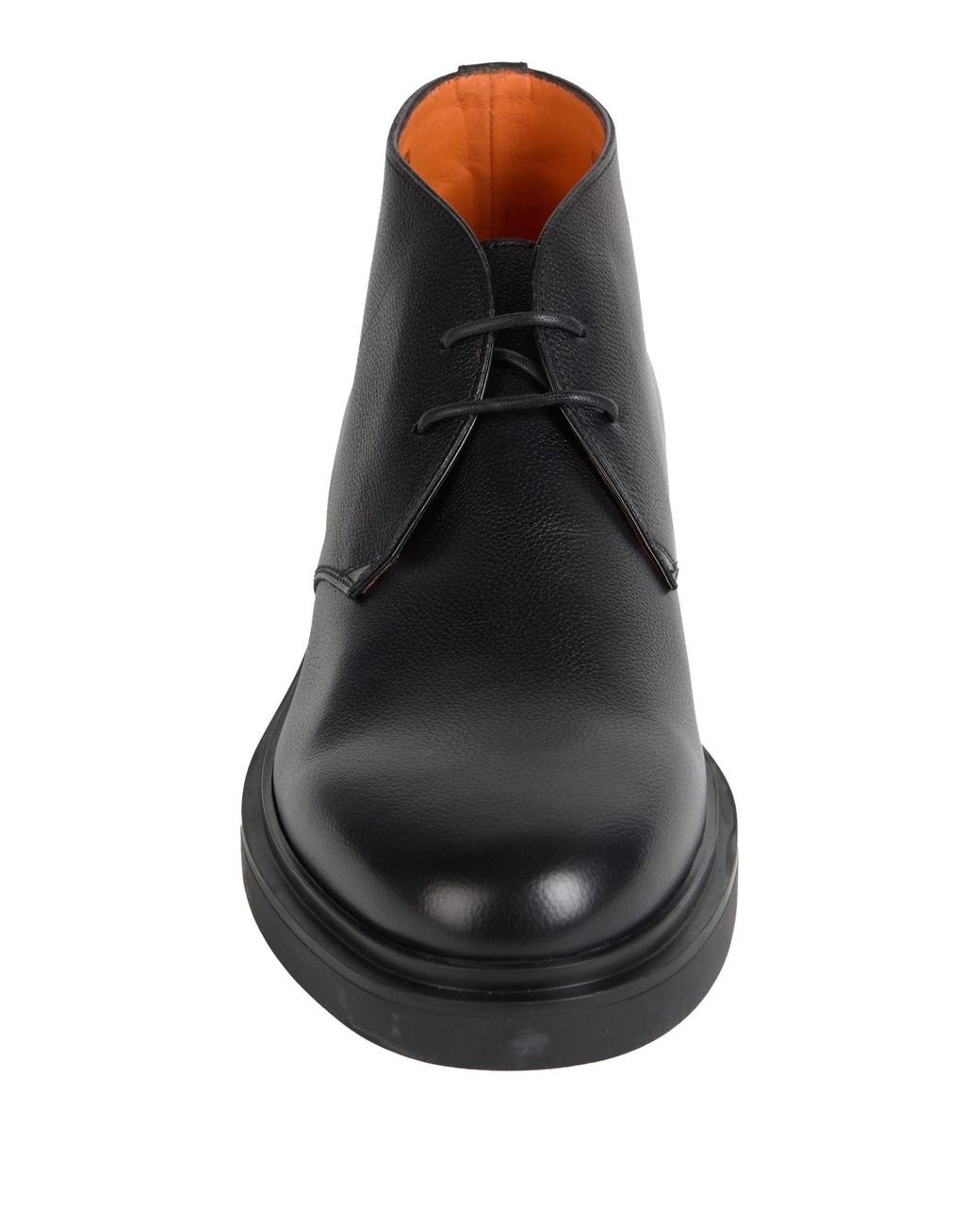 Santoni Black Ankle Boots for men