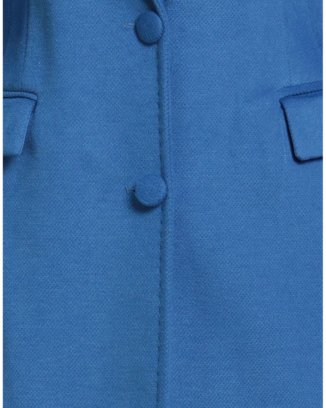 Cristinaeffe Blue Bright Coat Polyester, Viscose