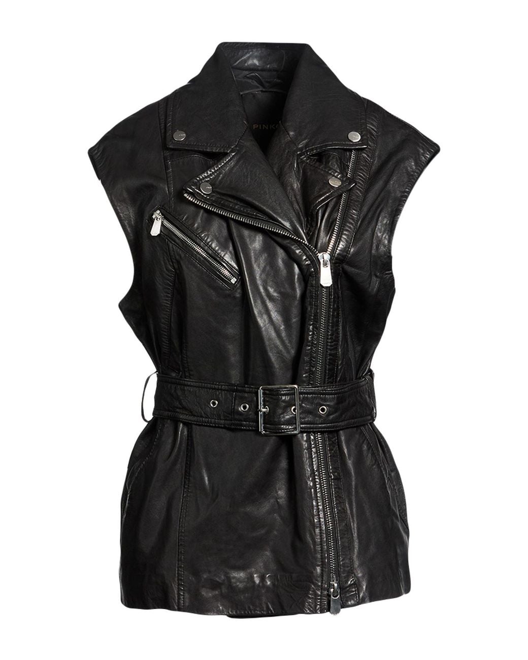Pinko Black Jacket Sheepskin