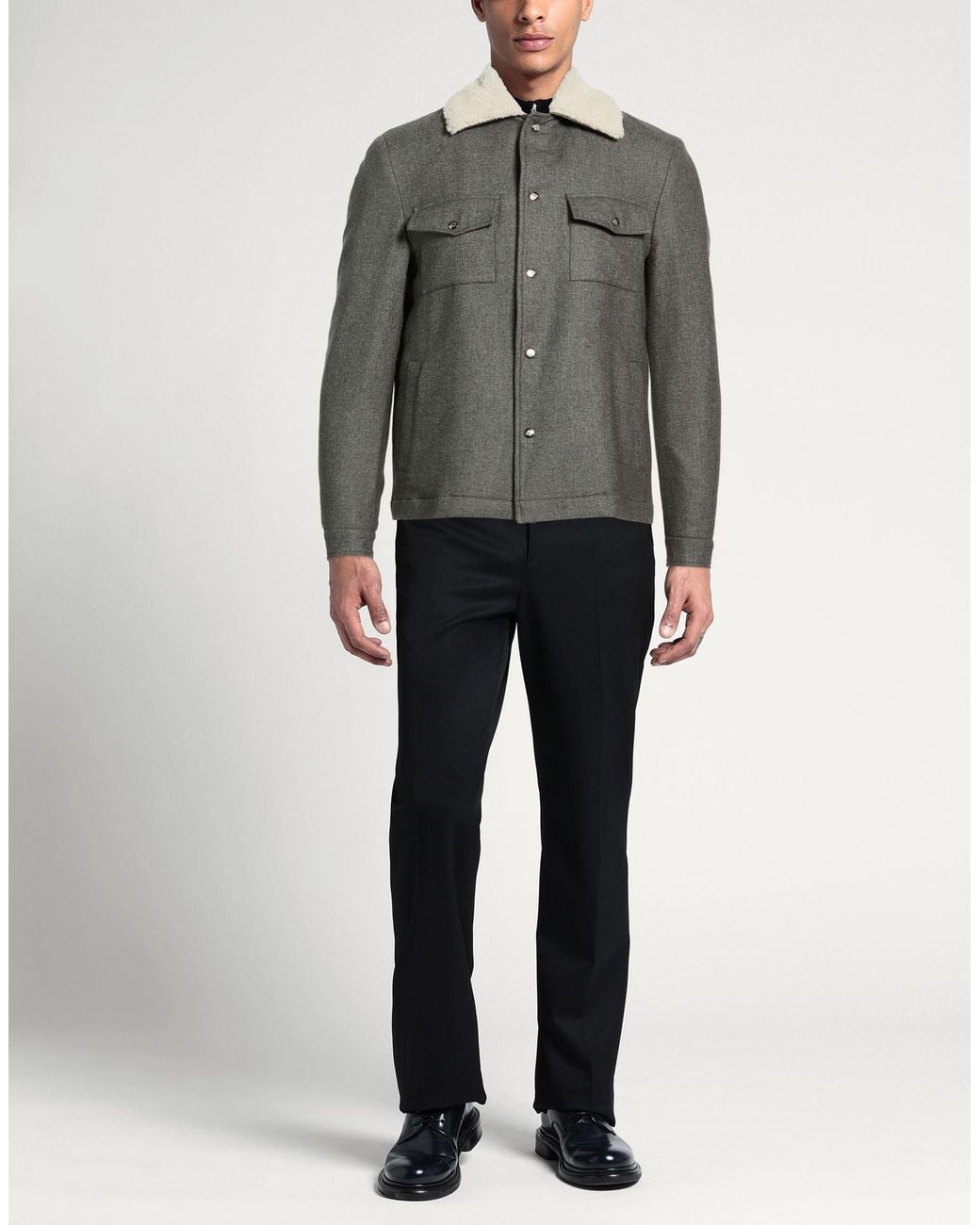 Luigi Borrelli Napoli Gray Jacket for men