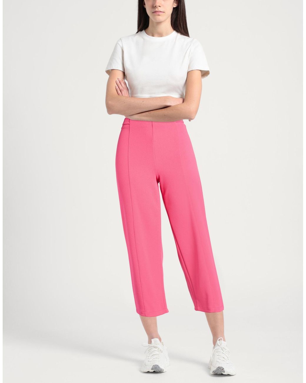 Rinascimento Pink Fuchsia Pants Polyester, Elastane