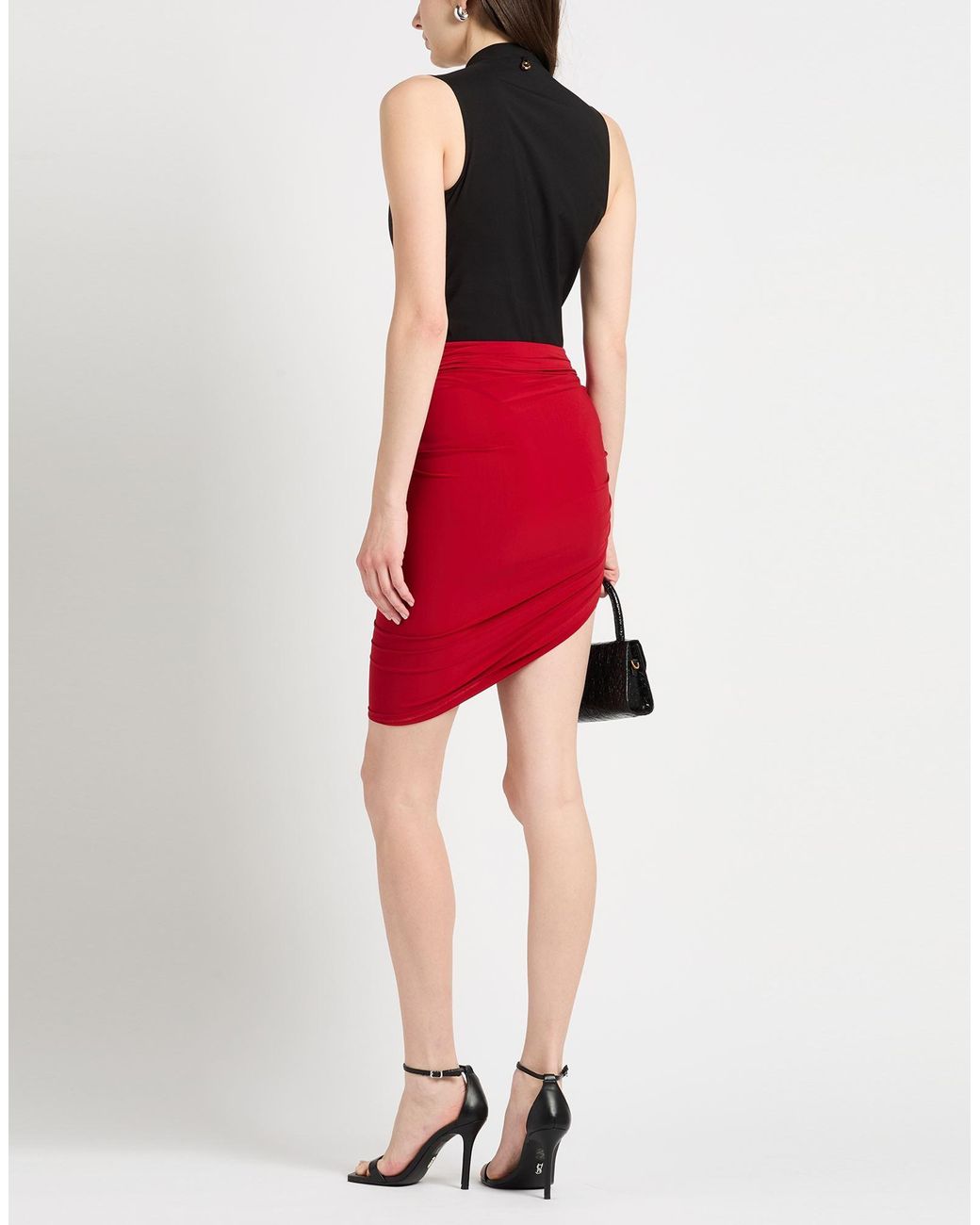 Jacquemus Red Midi Skirt Viscose, Polyester, Elastane