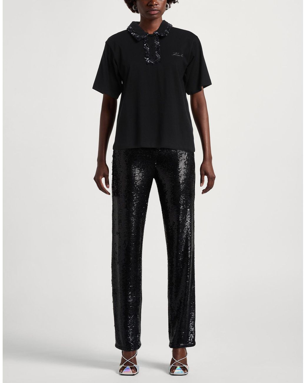 Karl Lagerfeld Black Polo Shirt