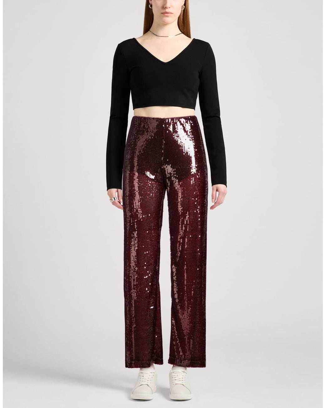 Haveone Red Garnet Pants Polyester