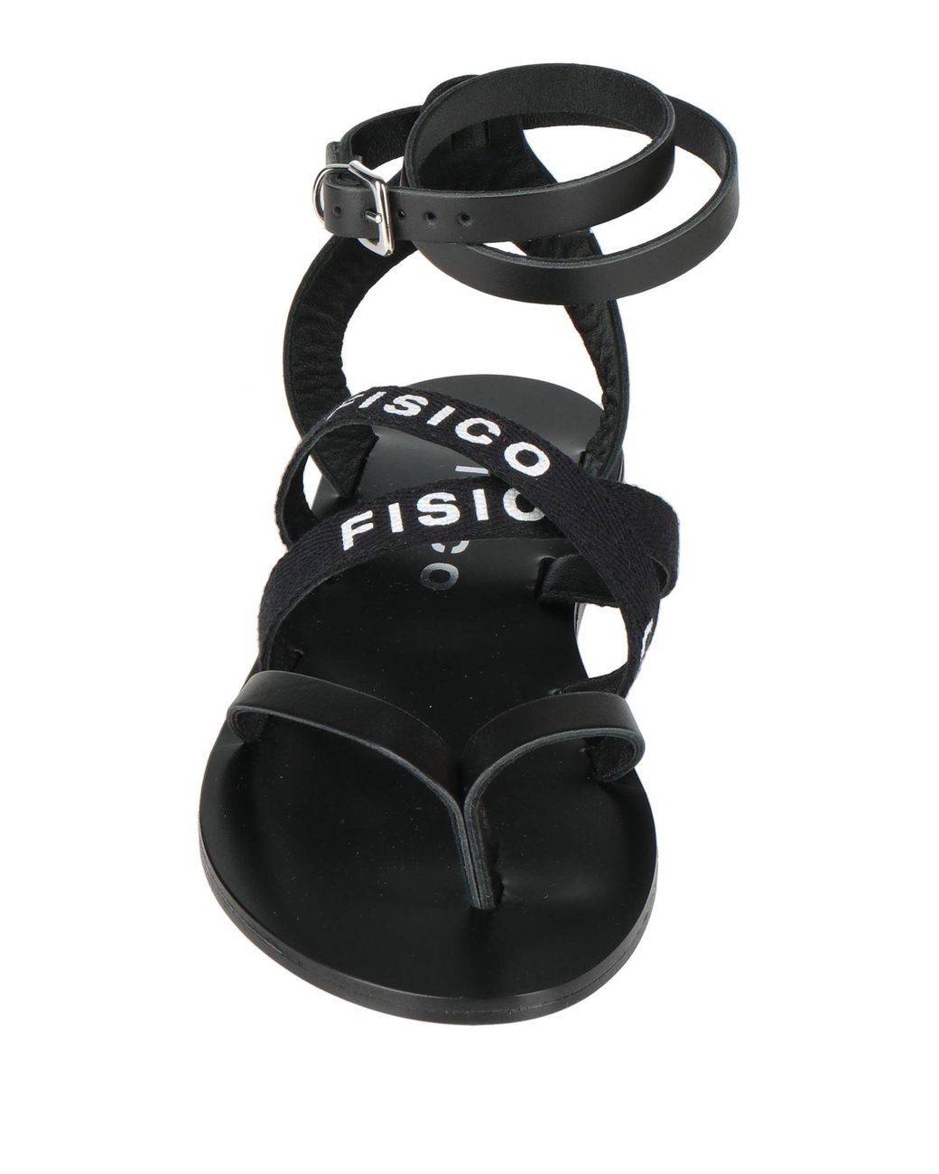 Fisico Black Thong Sandal