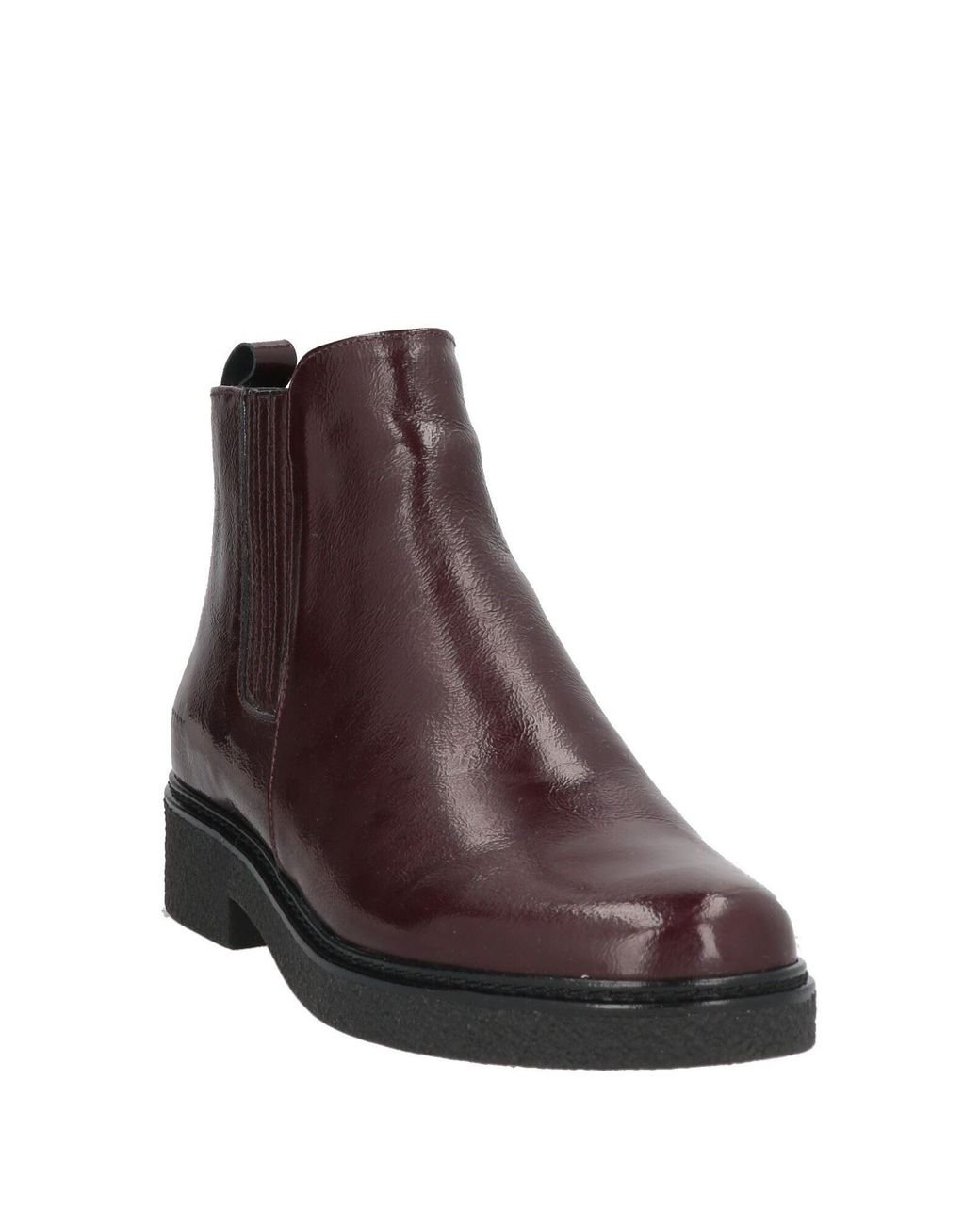 The Flexx Brown Burgundy Ankle Boots Leather