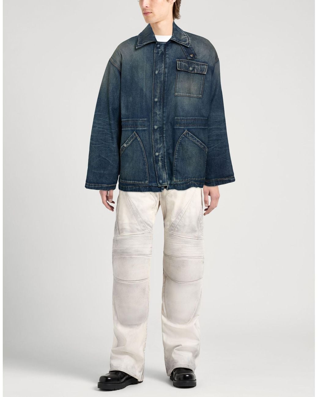 MM6 by Maison Margiela Blue Denim Outerwear Cotton for men