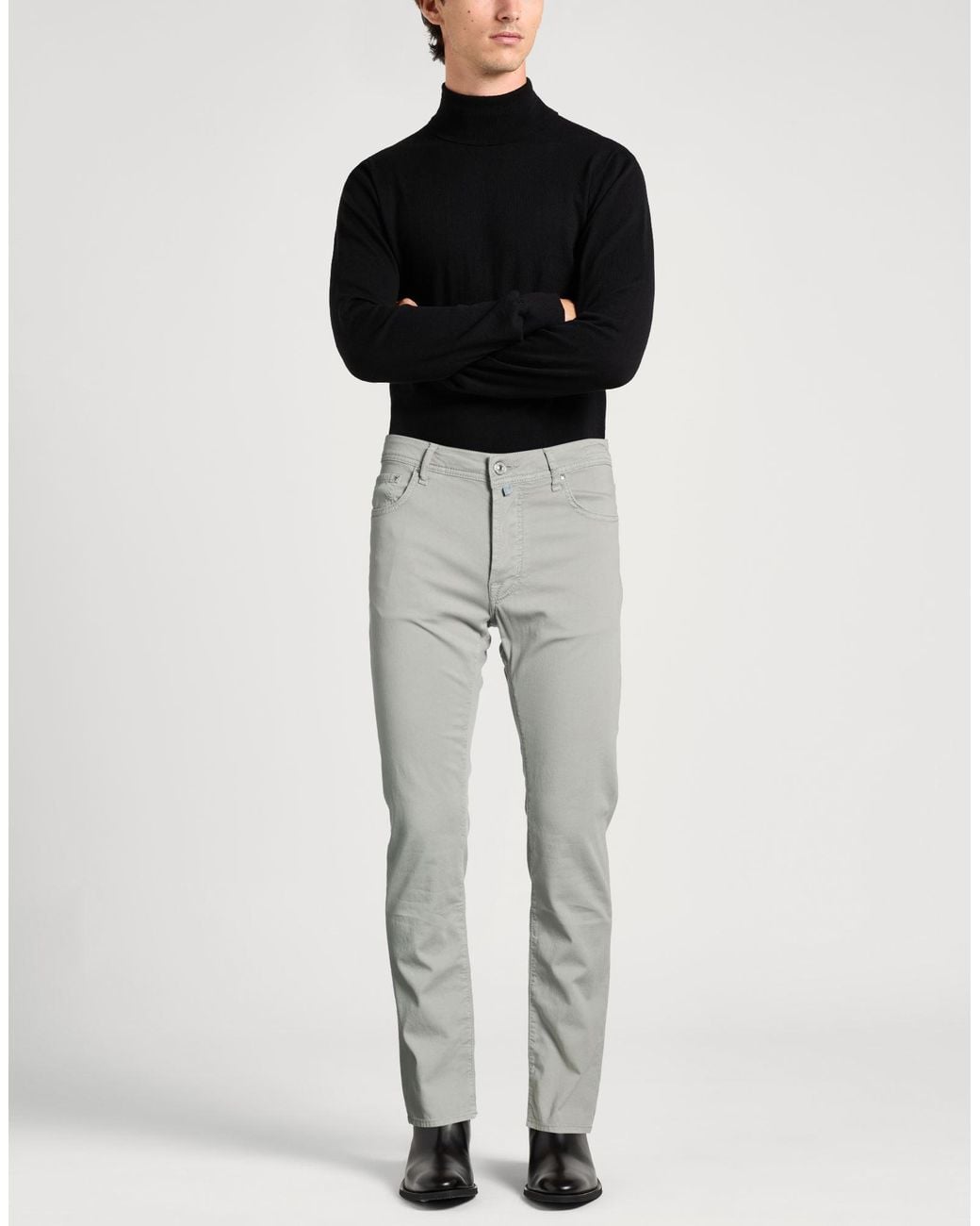 Jacob Cohen Gray Pants Cotton, Elastane, Polyester for men