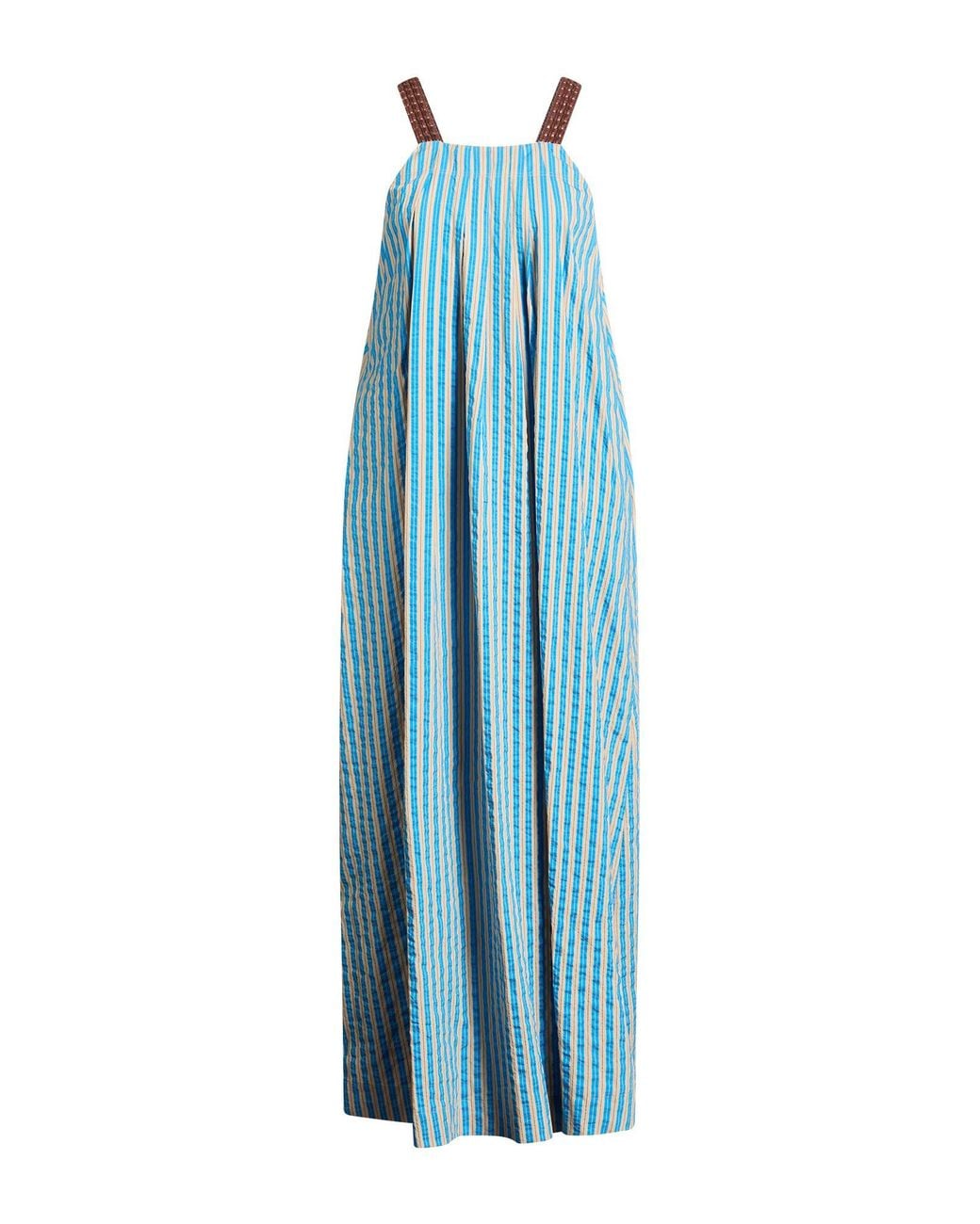 Alysi Blue Maxi Dress Cotton, Viscose, Silk