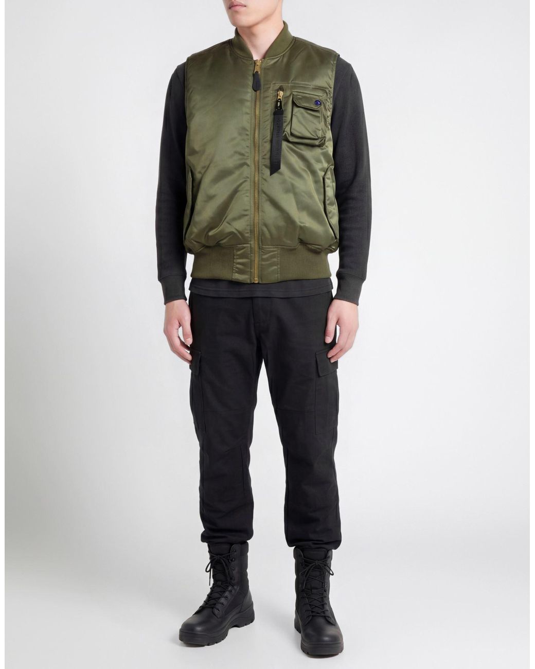 Chompa Sin Mangas Alpha Industries de hombre de color Green