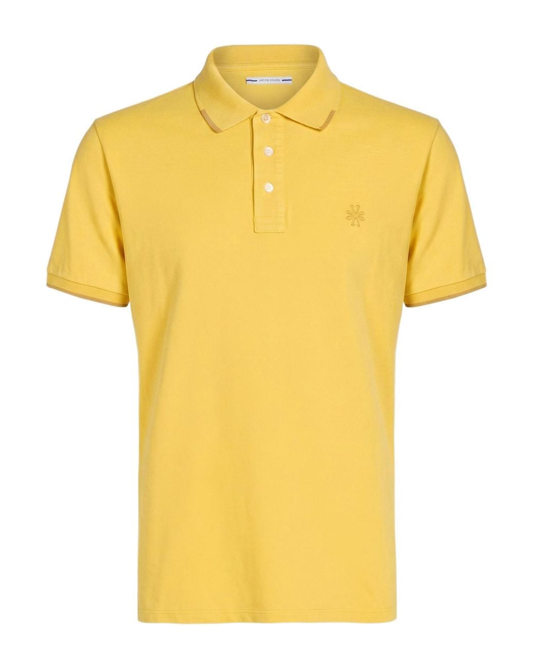 Jacob Cohen Yellow Polo Shirt Cotton, Elastane for men