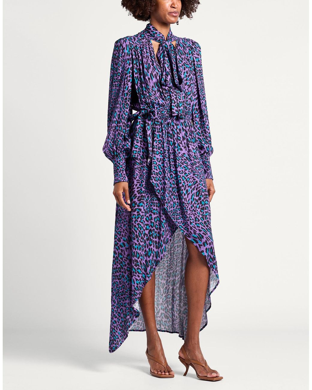 Gaelle Paris Blue Maxi Dress Viscose, Elastane