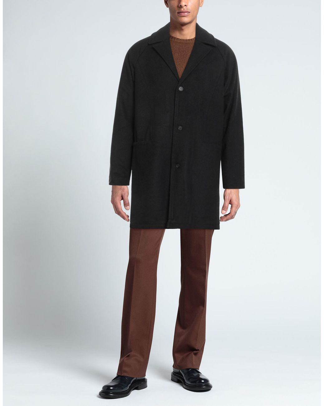 Solid Black Coat for men