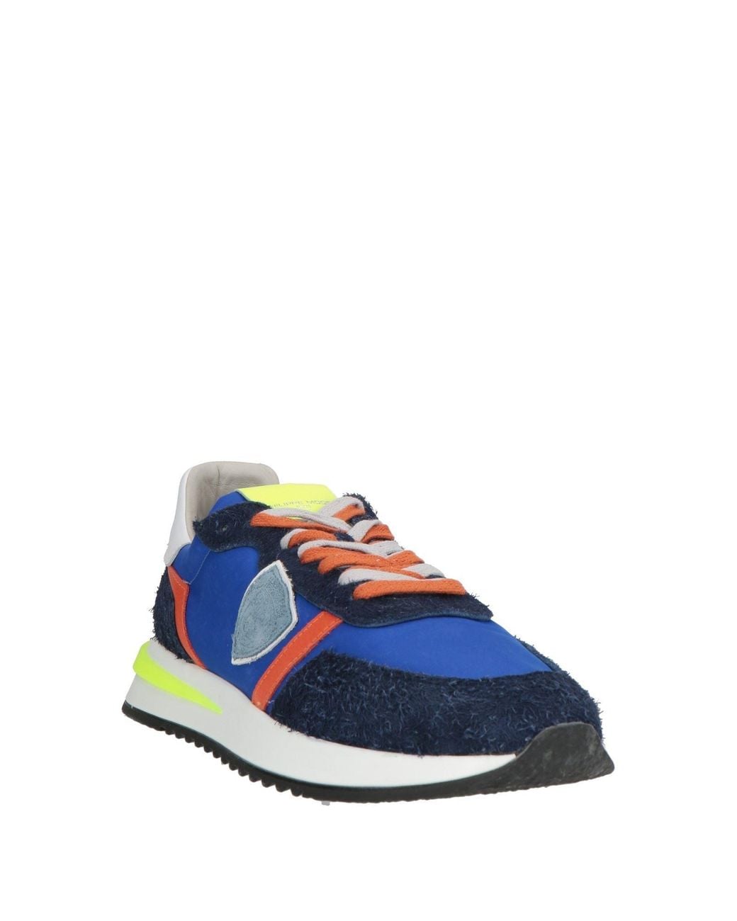 Philippe Model Blue Sneakers Leather, Textile Fibers for men