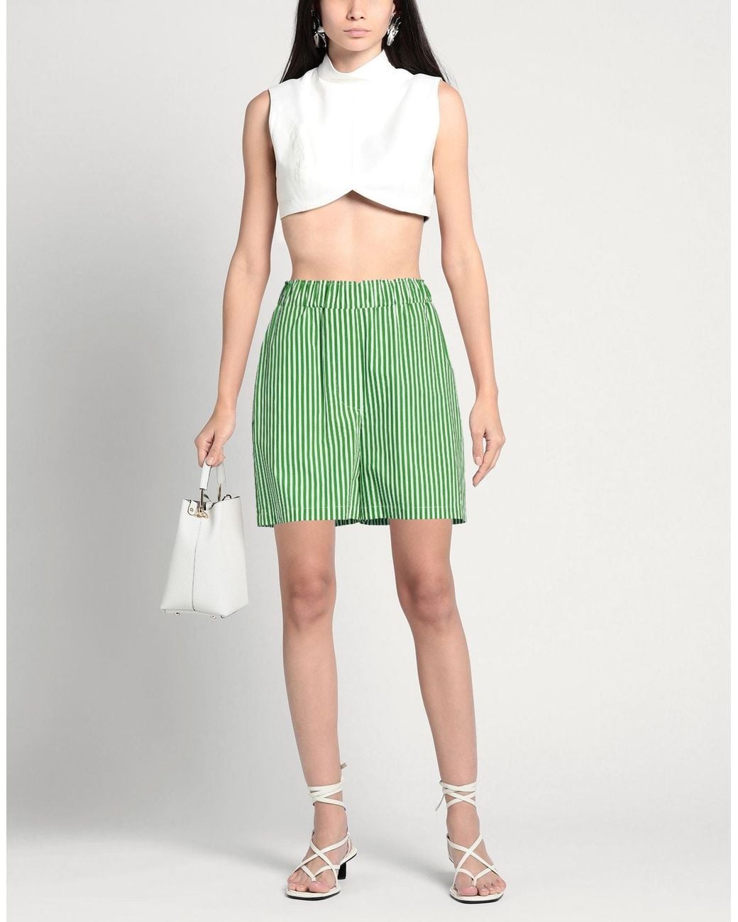 Shirtaporter Green Shorts & Bermuda Shorts