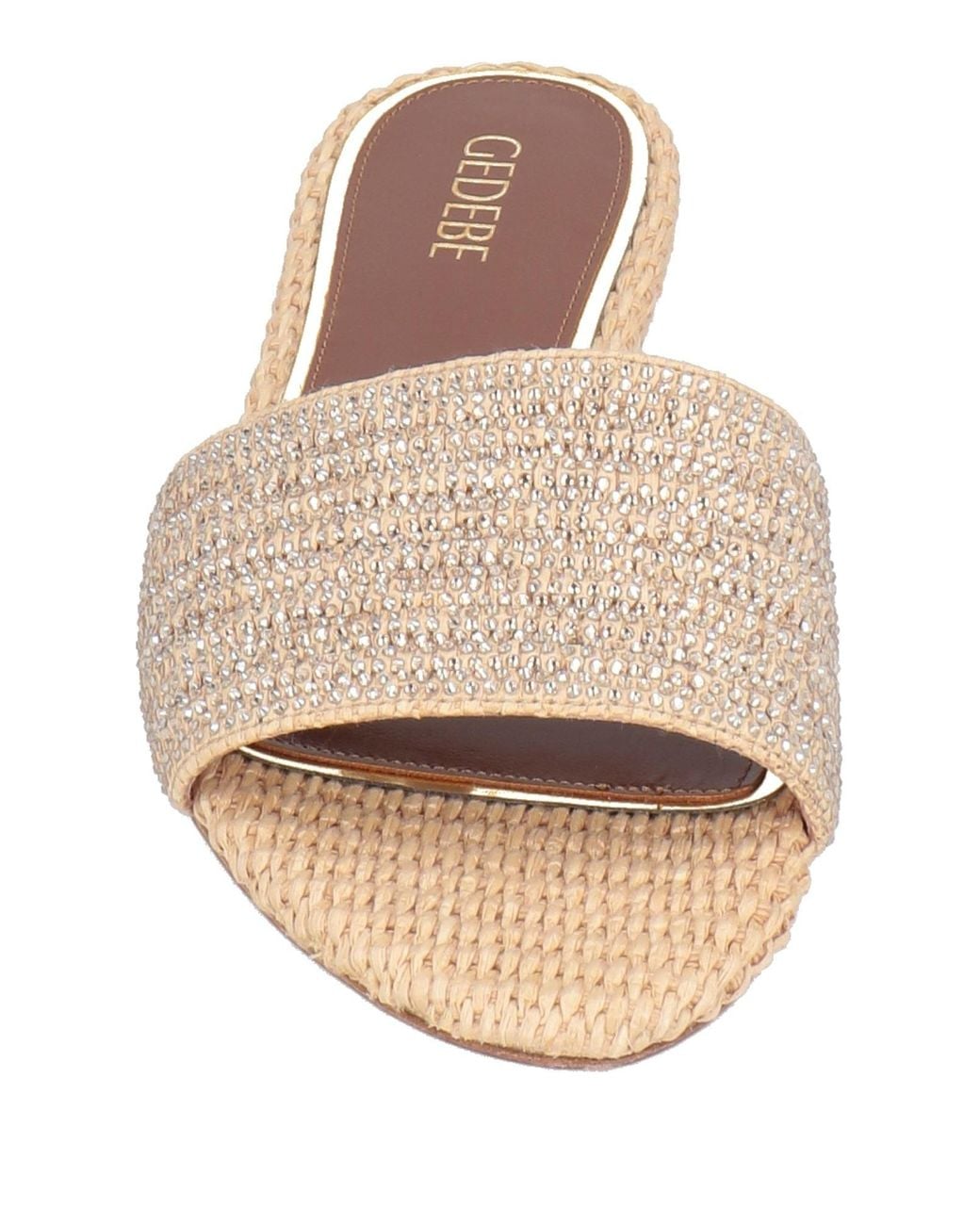 Gedebe White Sandals Natural Raffia