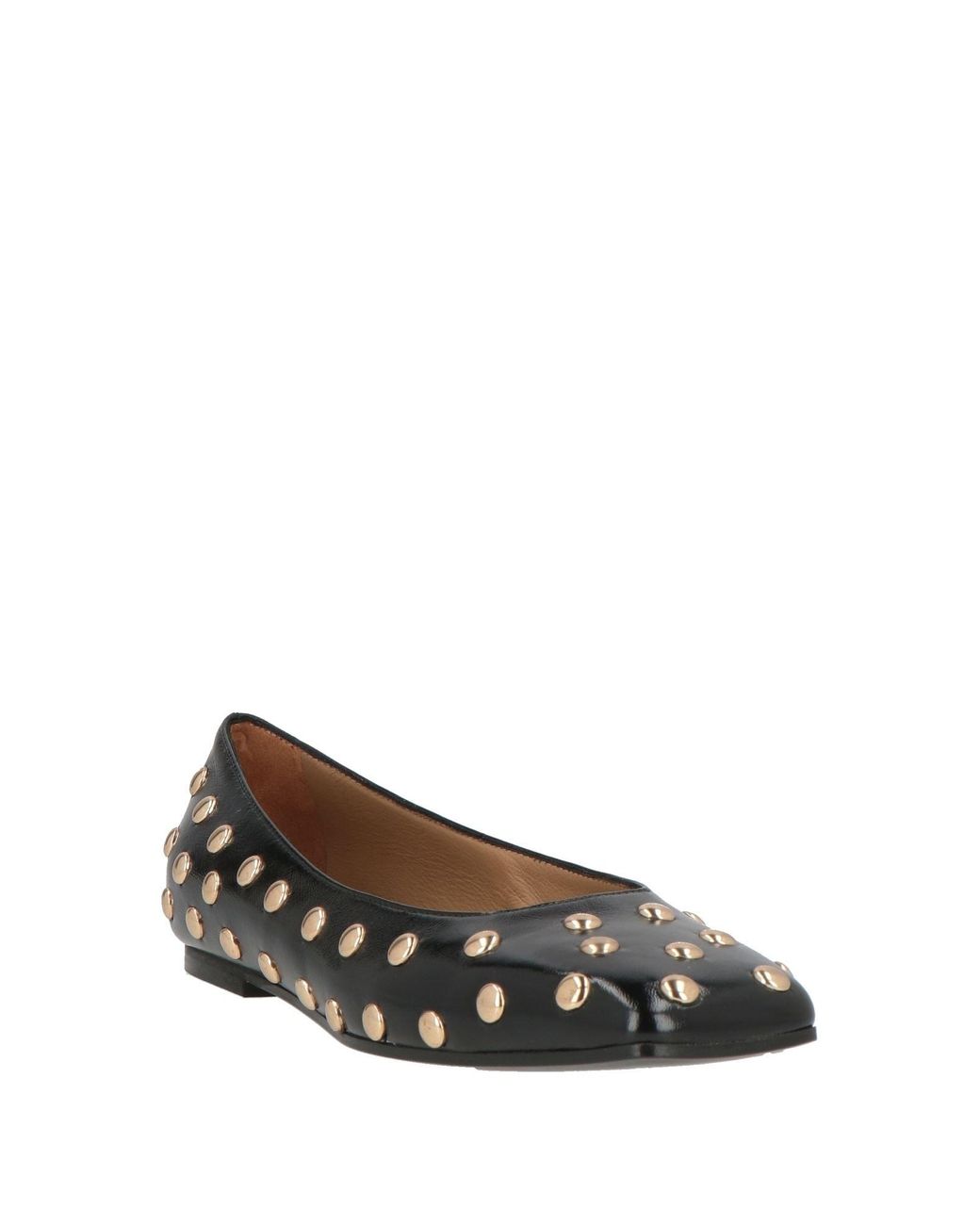 Wo Milano Black Ballet Flats Leather