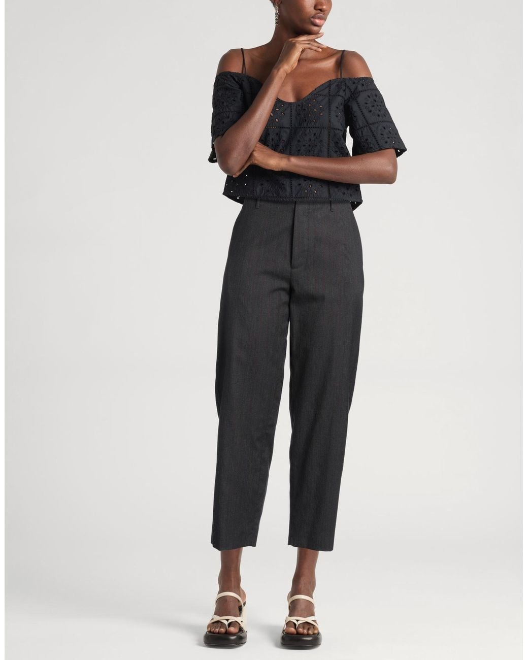 Massimo Alba Gray Pants Wool, Cotton